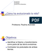 4 Teorias Evolutivas Fijismo y Transformismo