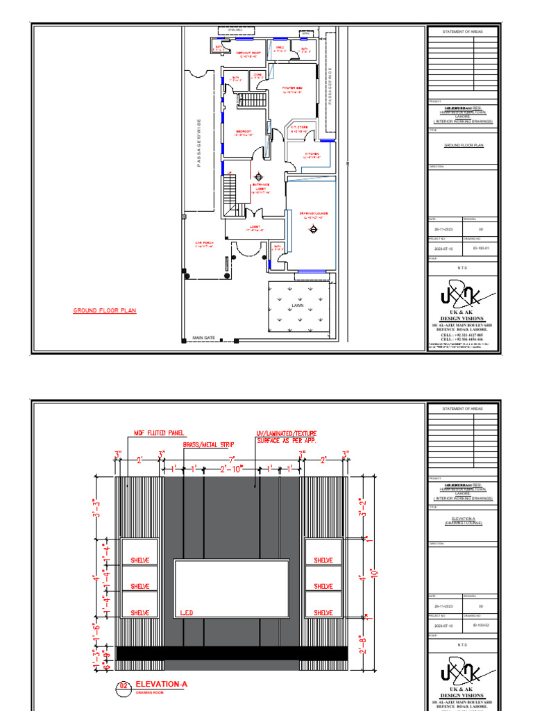 Interior Working Drawings for Residence | PDF