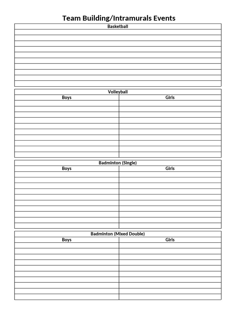 Team Building Sports Events Guide | PDF