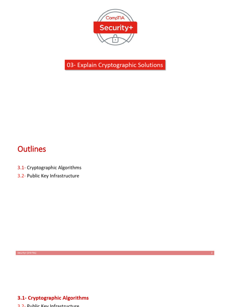 03- Explain Cryptographic Solutions | PDF | Cryptography | Public Key ...