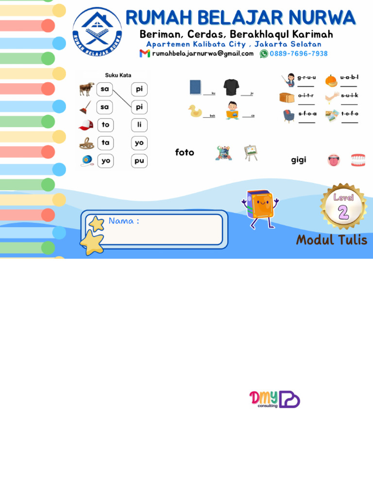 Modul Latihan Membaca TK B Level 2 | PDF