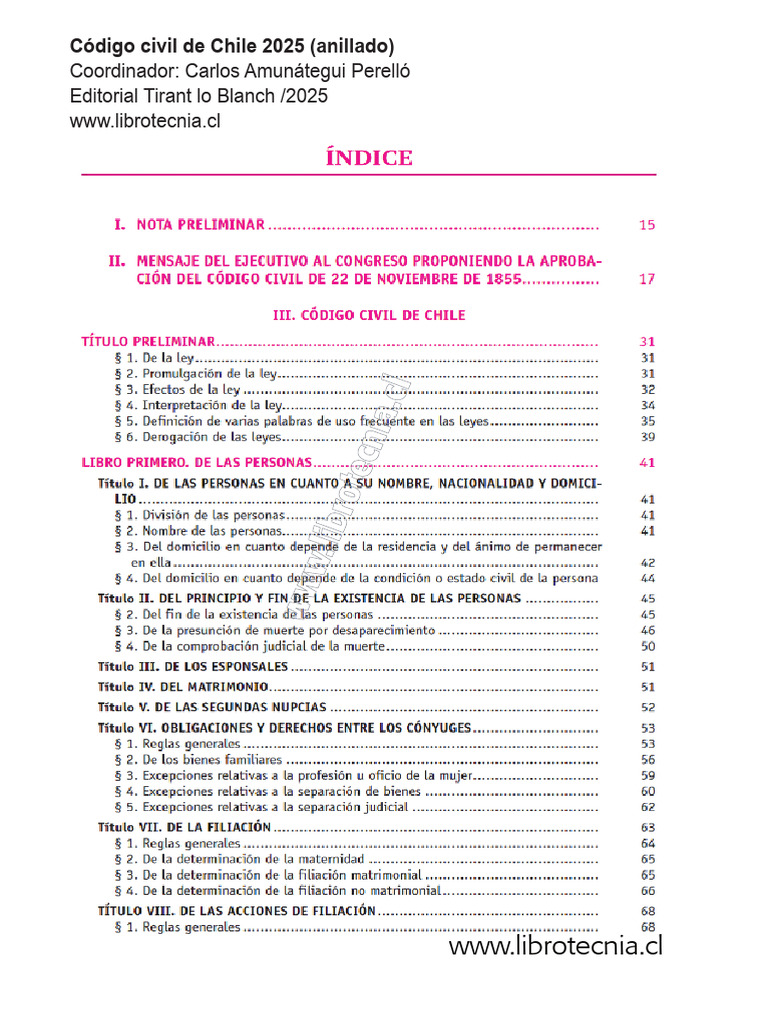 Código Civil de Chile 2025 Anillado | PDF