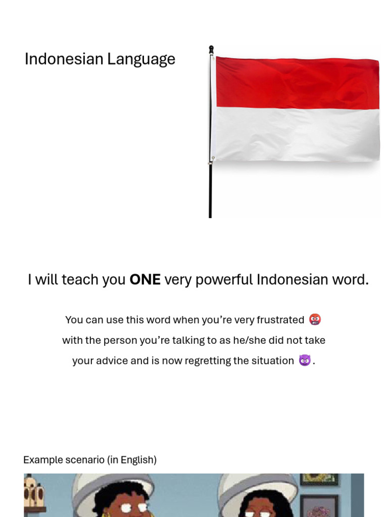 Powerful Indonesian Word: KAN! | PDF