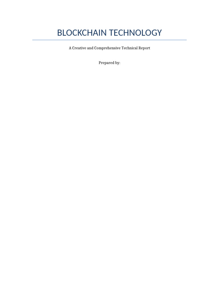 Blockchain Technology Report 15 Pages | PDF | Bitcoin | Computing