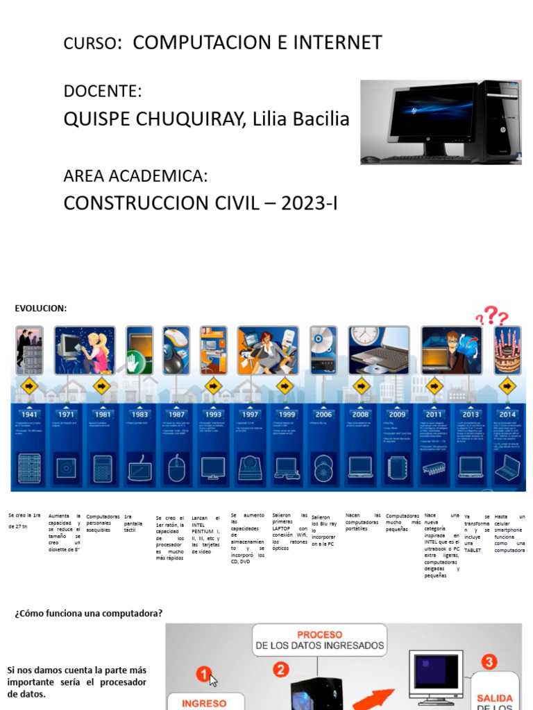 CLASE N°01 CeI | PDF | Hardware de la computadora | Disco duro