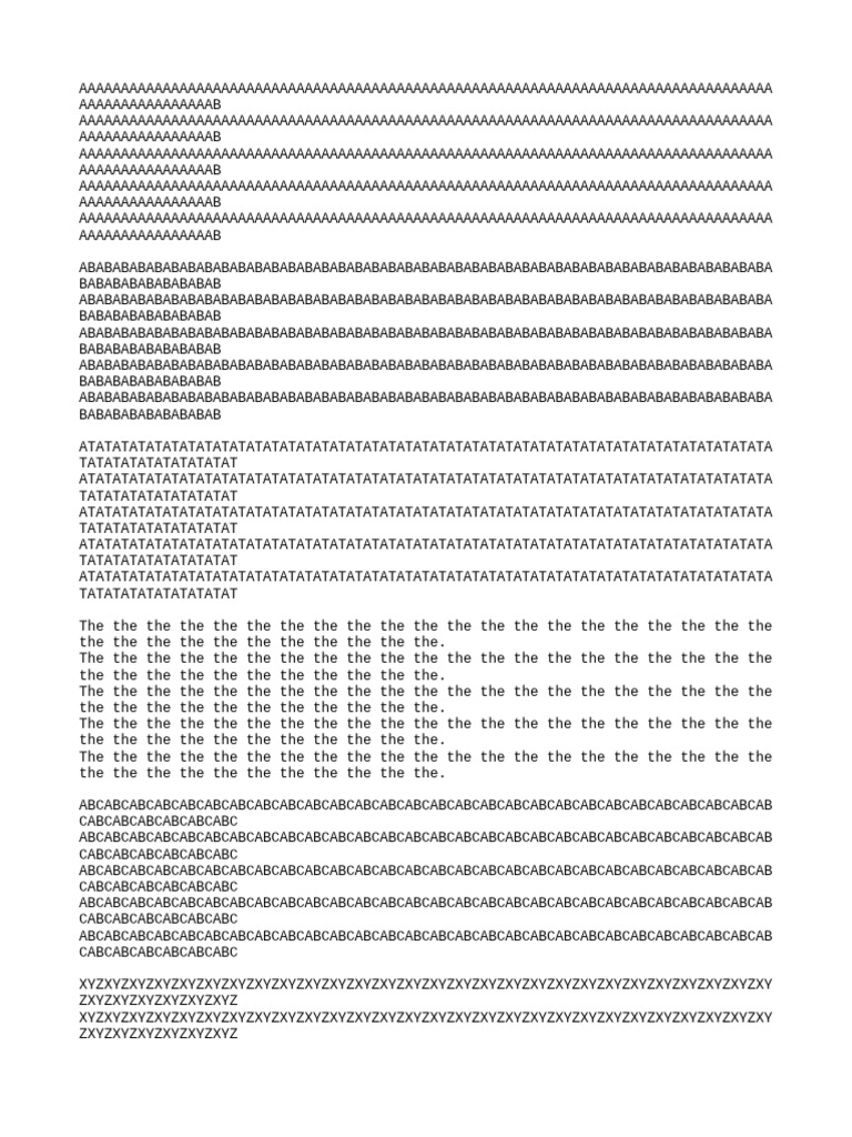 Nonsensical Text Compilation | PDF