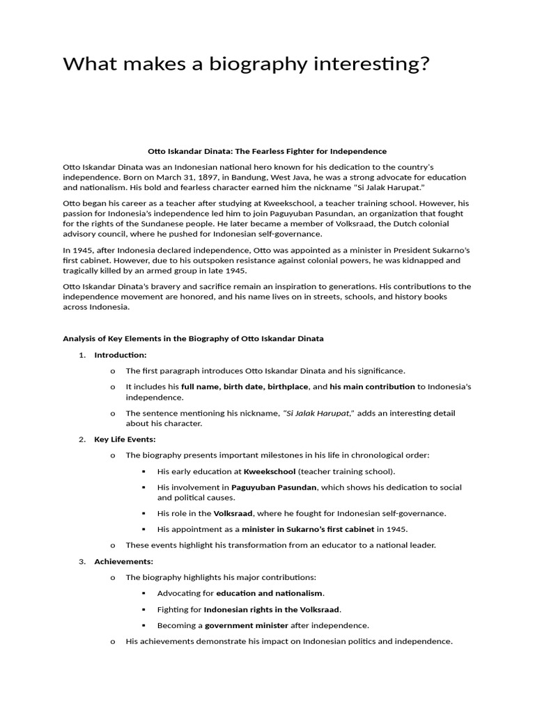 What Makes a Biography Interesting | PDF