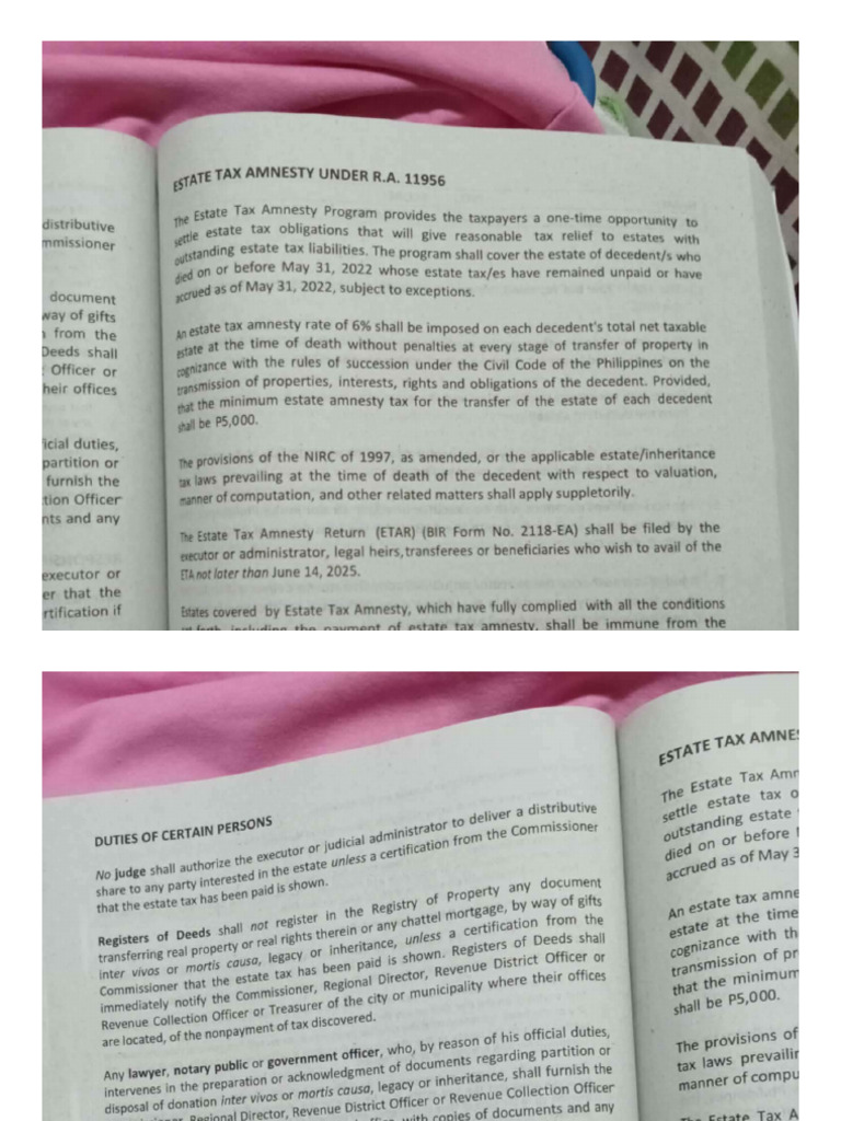 Estate Tax Administrative Provisions | PDF