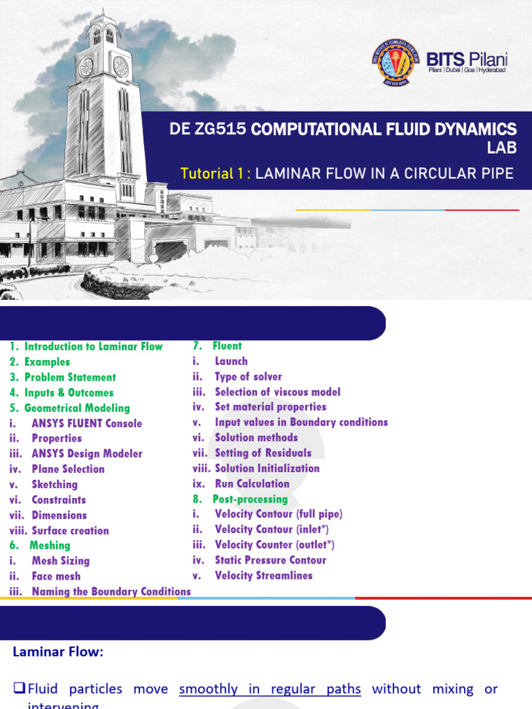 Laminar Flow in Circular Pipe CFD Lab | PDF | Laminar Flow | Reynolds ...