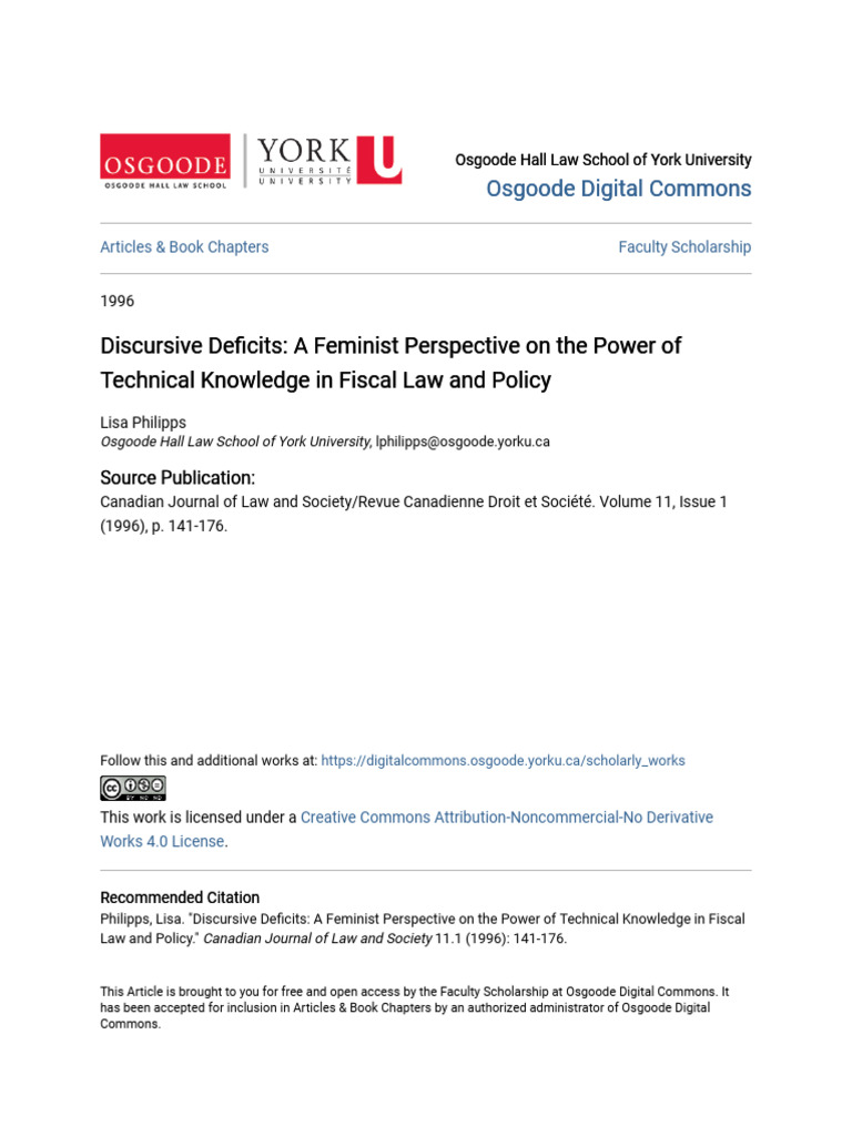 Philipps, Lisa_1996_Discursive Deficits_ a Feminist Perspective on the ...