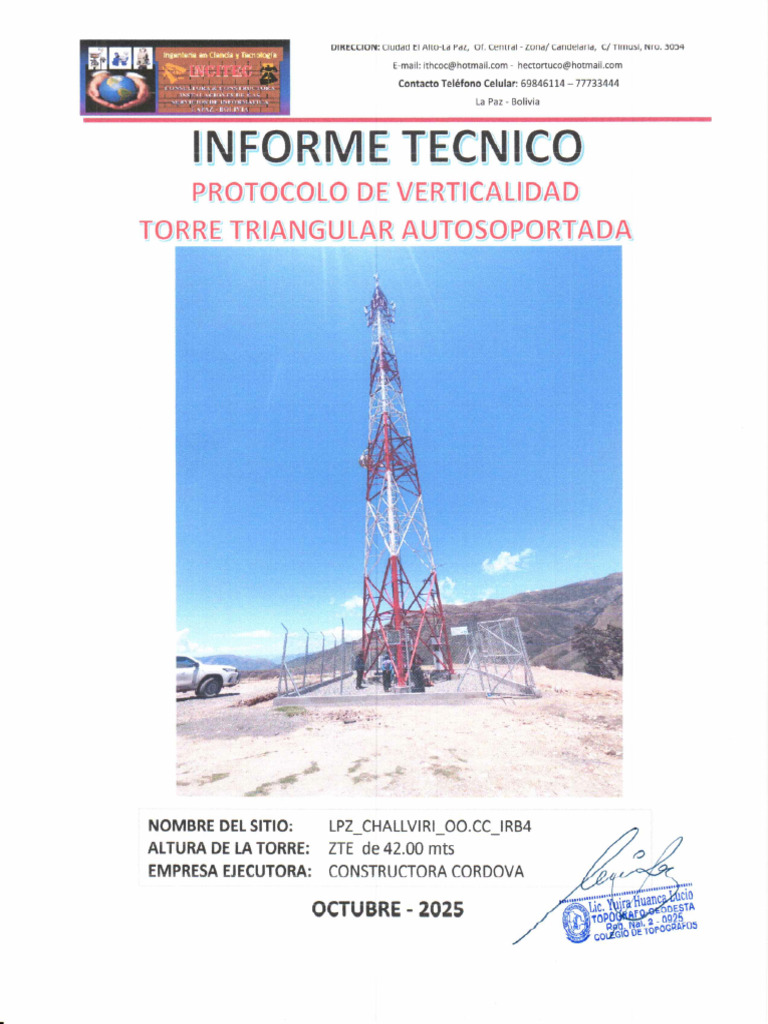 Protocolo de Verticalidad de Torres | PDF