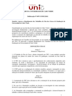 Deliberação N.º 07-CONSU-2011 - Que Aprova Regulamento Dos Trabalhos de Fim de Curso