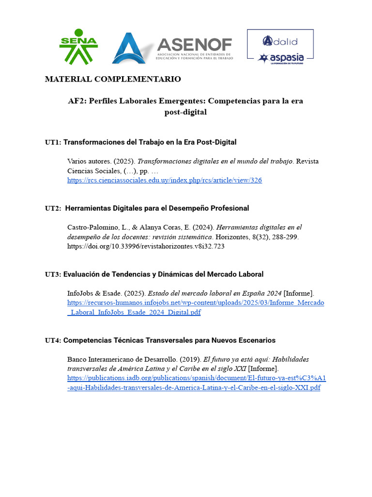 ASENOF AF2 Material Complementario | PDF