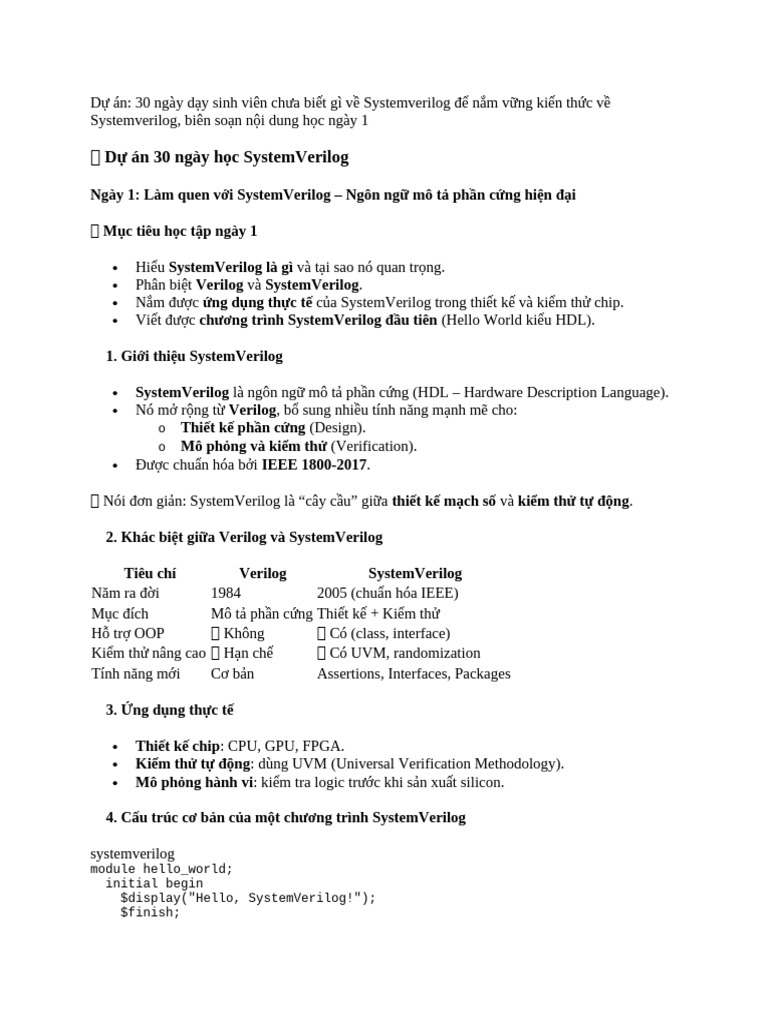 30 Day Systemverilog | PDF