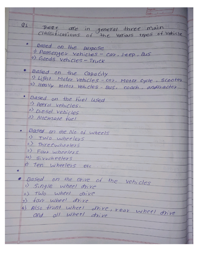 Automobile Engineering Notes | PDF