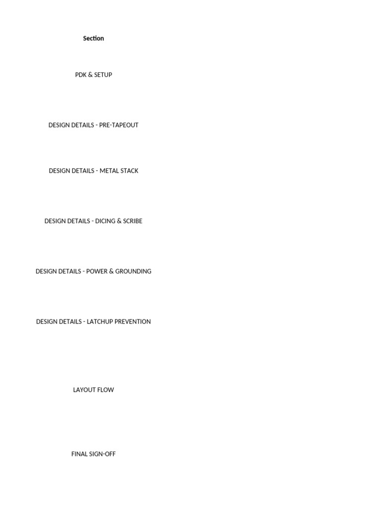Design Verification and Sign-Off Checklist | PDF