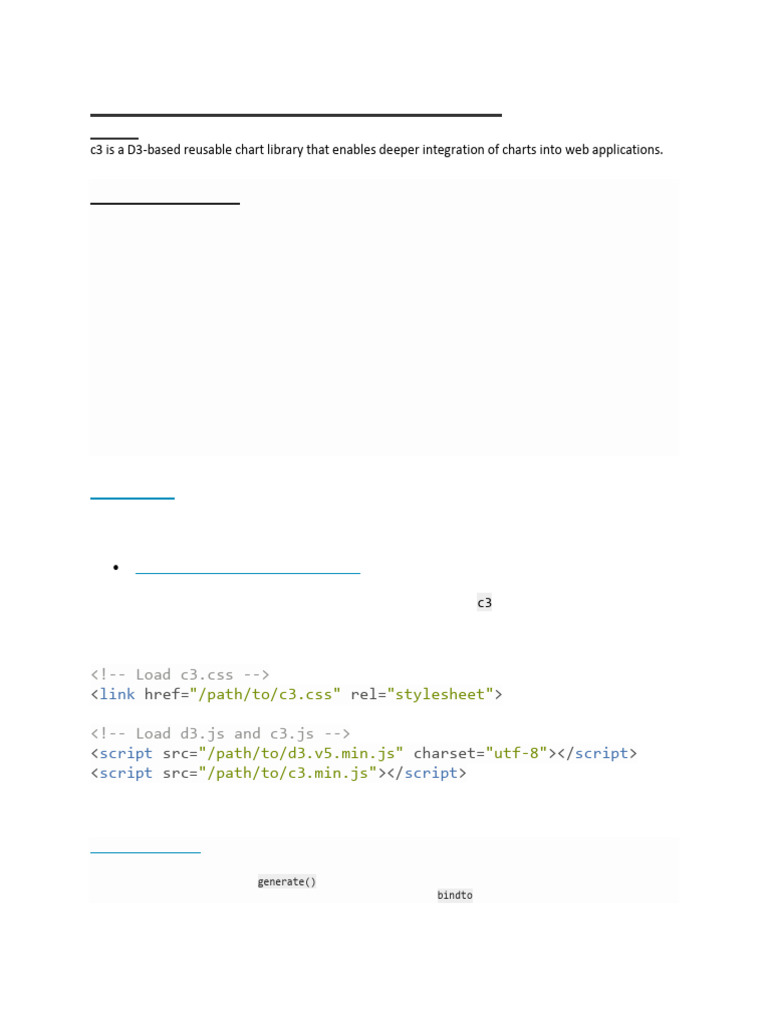 C3.js: D3-Based Chart Library Guide | PDF | Library (Computing) | Json