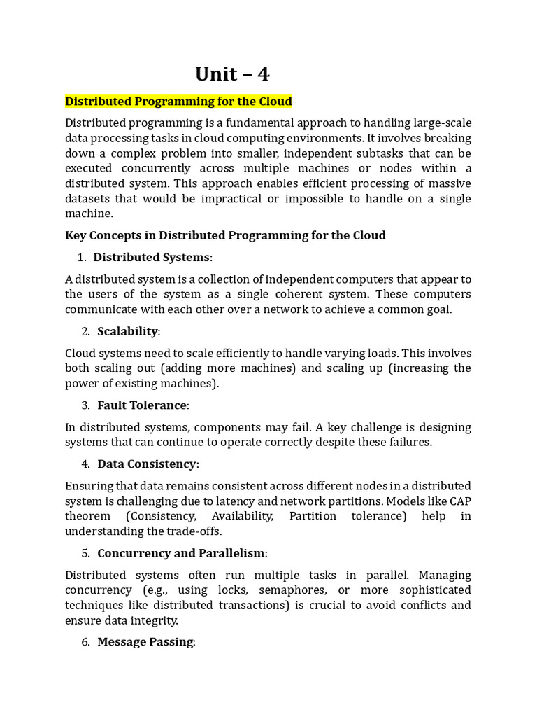 Distributed Programming in Cloud Computing | PDF | Apache Spark ...