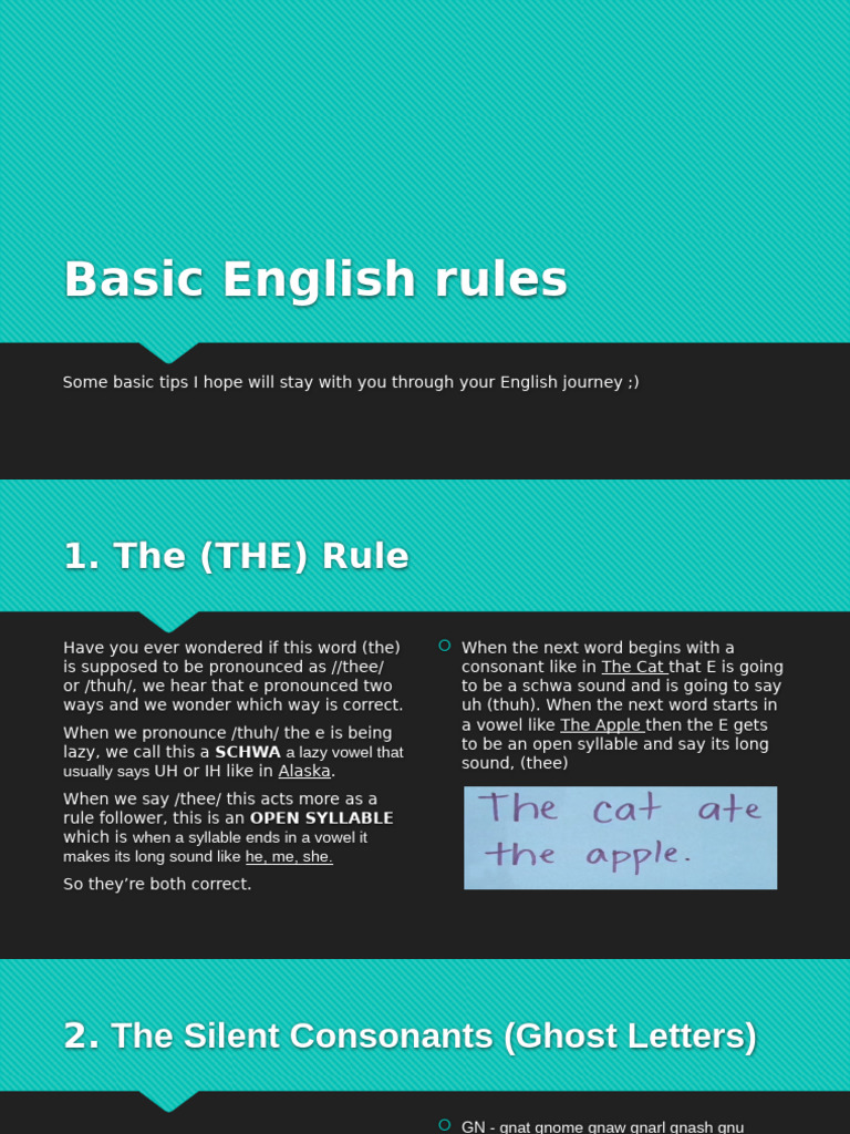 Basic English Rules 2 | PDF | Stress (Linguistics) | Linguistics
