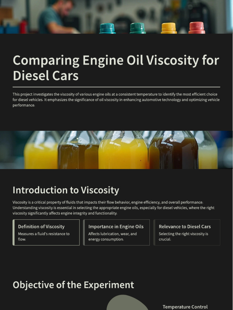 Comparing Engine Oil Viscosit... | PDF | Viscosity | Motor Oil