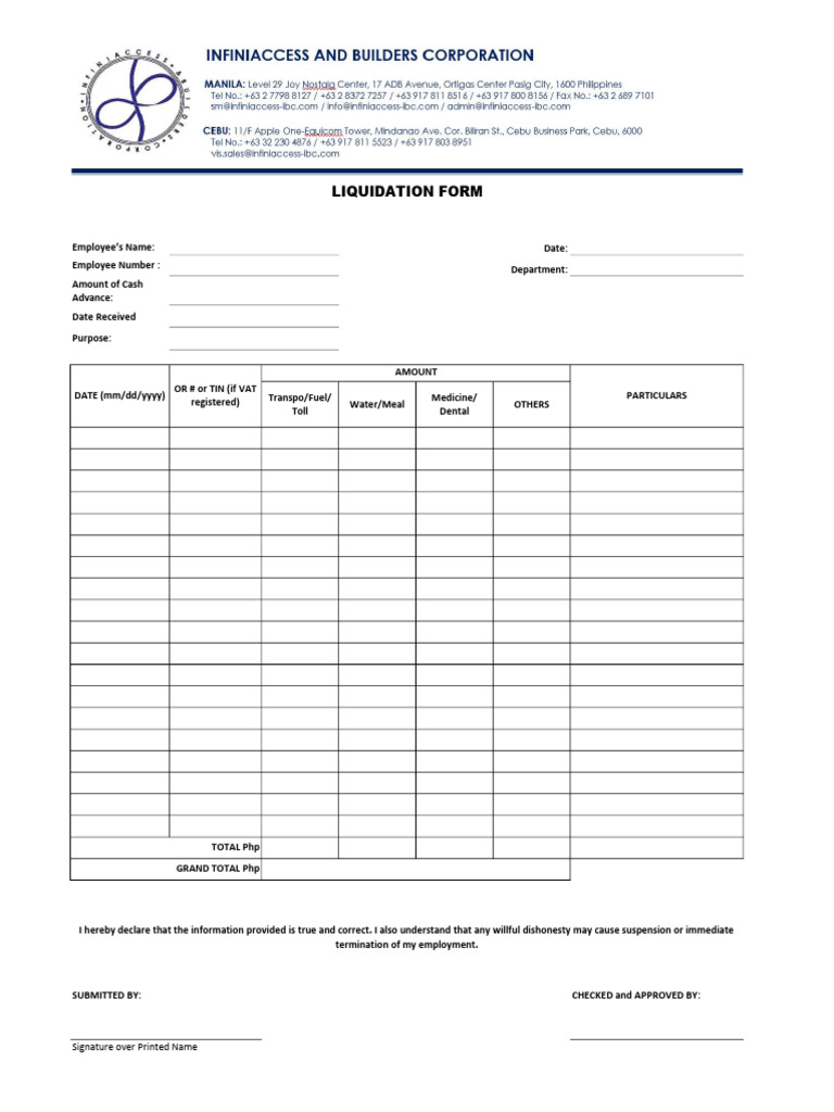 IBC Liquidation Form - 71d2e053 0f74 4c7e A8ee 4cb80db45920 | PDF