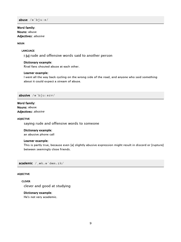 Level C2 Word List 3 | PDF