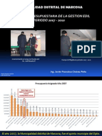 Gestión Presupuestaria de la Municipalidad Distrital de Marcona 2007 - 2010