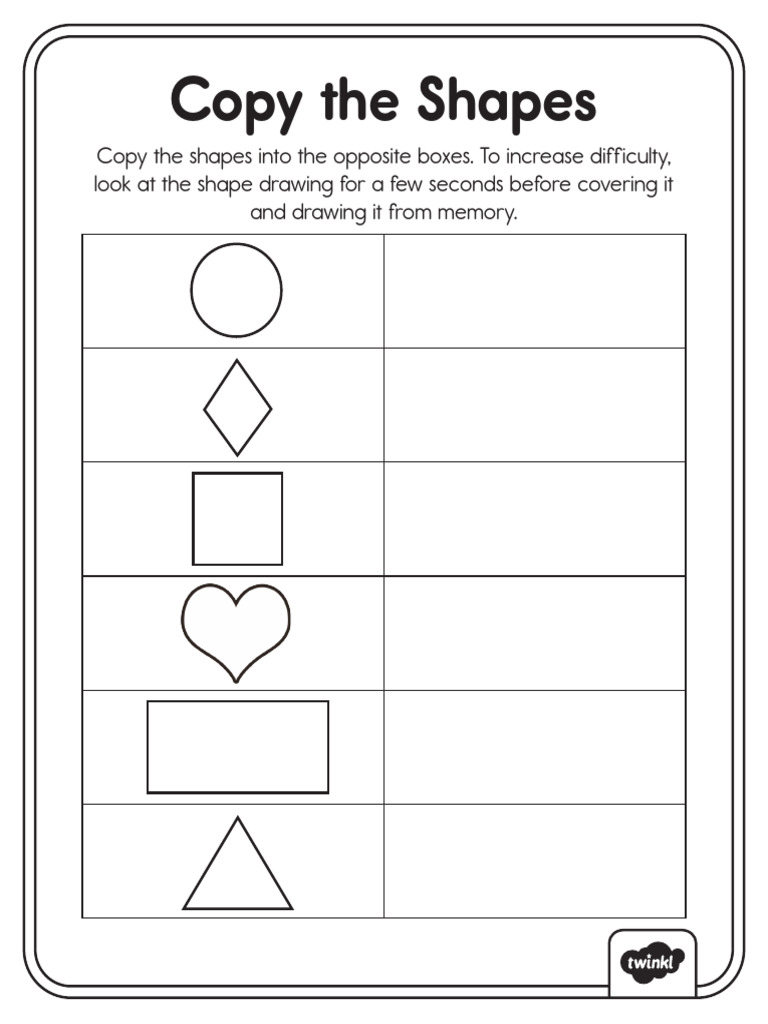 Copy The Shapes | PDF