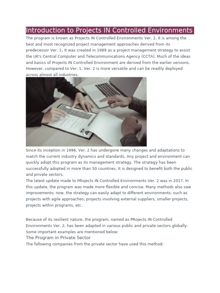 Overview of PRINCE2 Project Management | PDF | Project Management ...