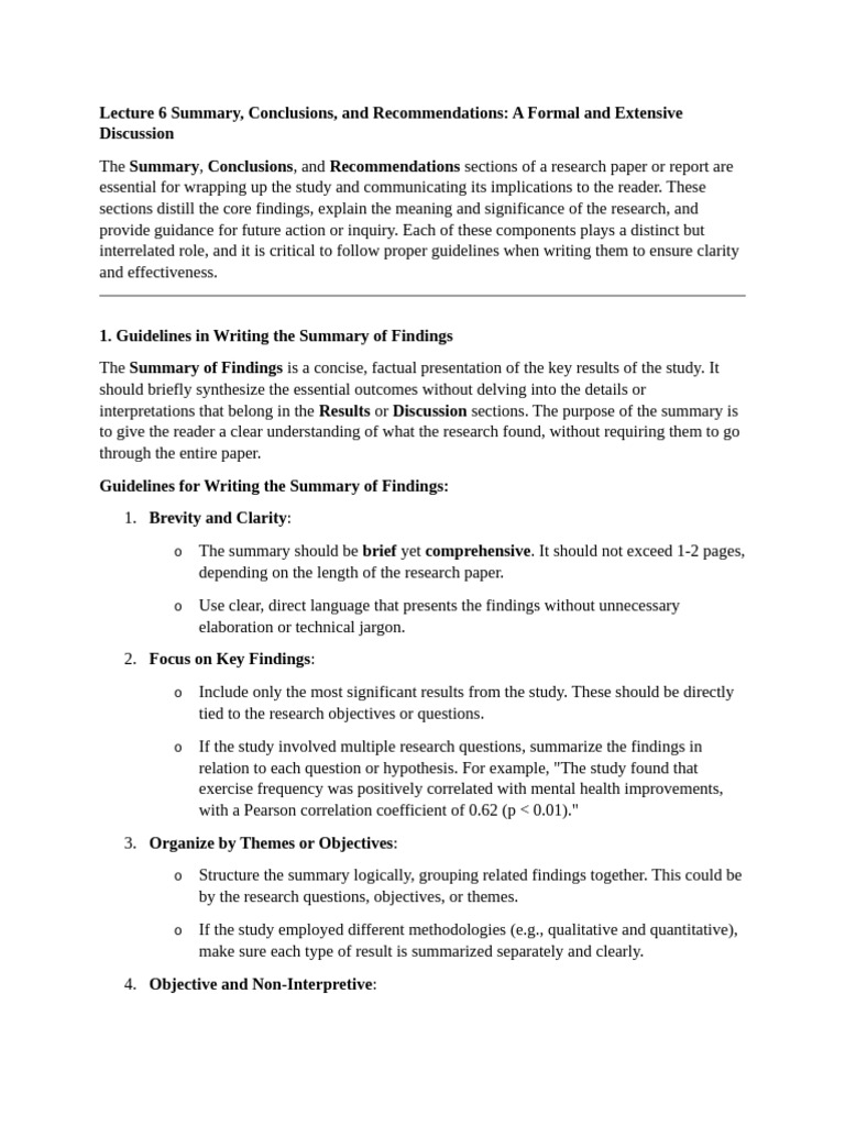 Writing Effective Research Summaries | PDF | Cognition