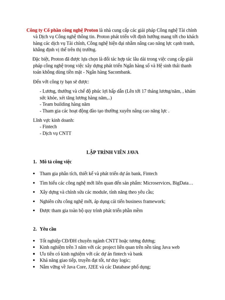 Jd - lập Trình Viên Java | PDF