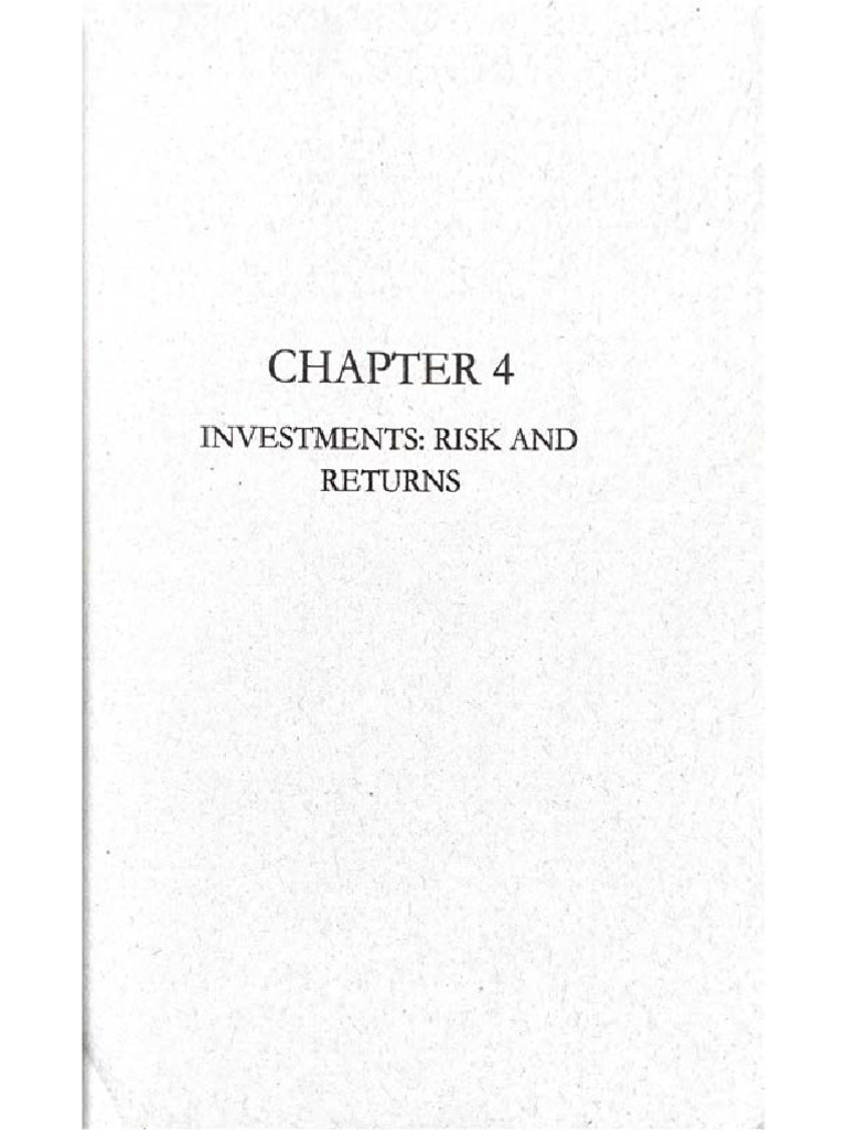 Understanding Investment Risks and Returns | PDF | Investing | Bonds ...