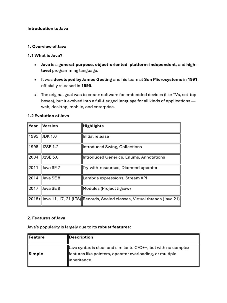 Introduction to Java Programming Basics | PDF | Java (Programming ...