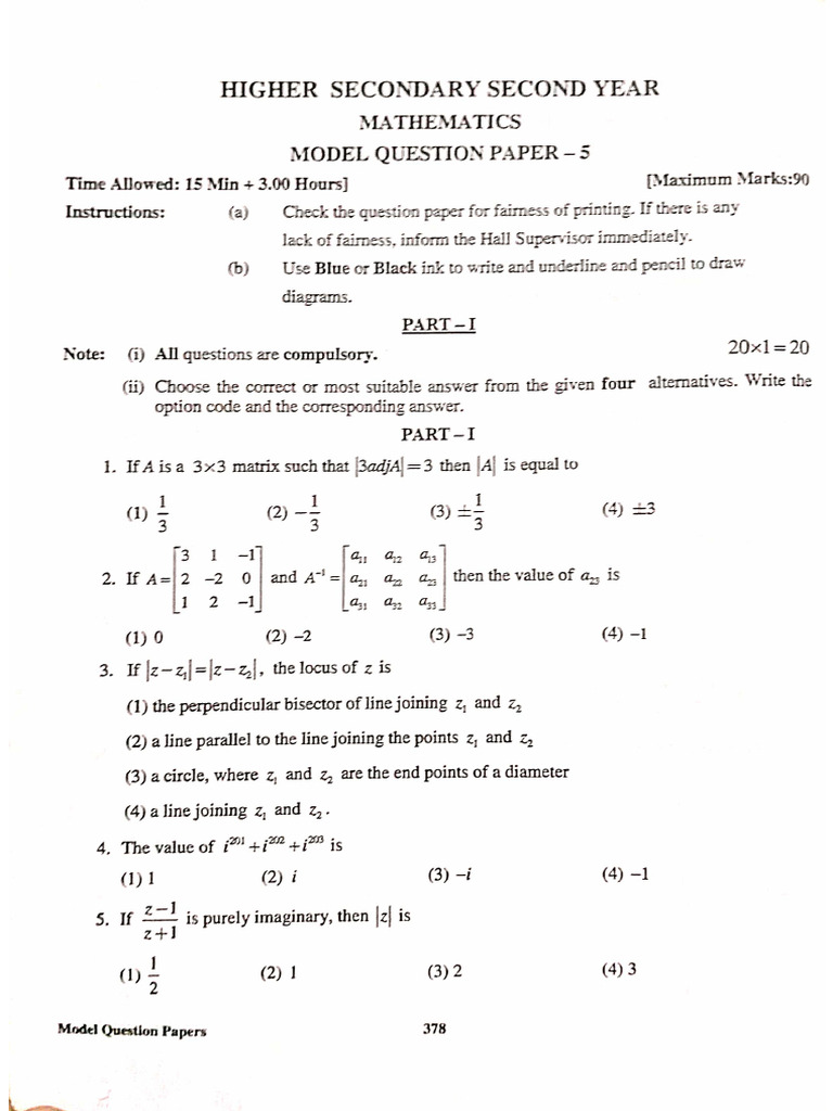 Model Question Paper 5. 7 Jan 2026 8-42 PM | PDF