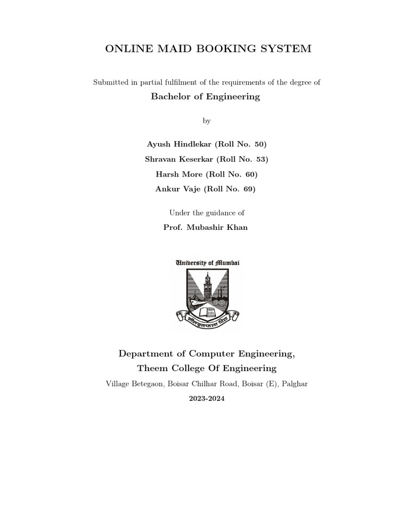 Mini Project Report Sem4 | PDF | Databases | Computing