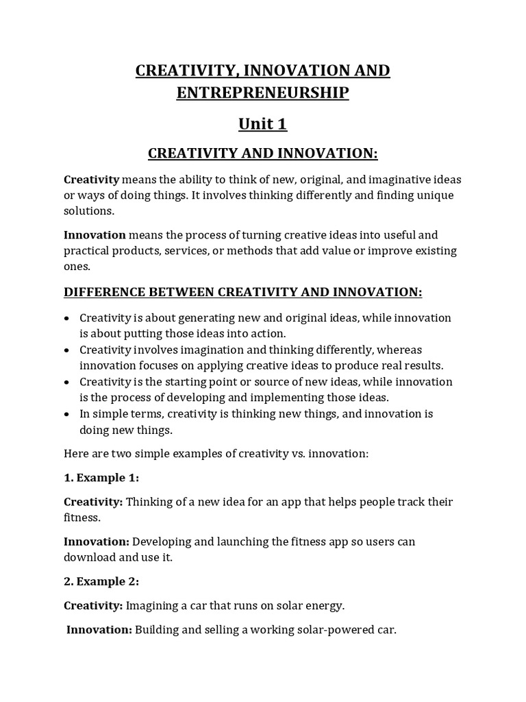 Creativity and Innovation in Business | PDF | Innovation | Startup Company