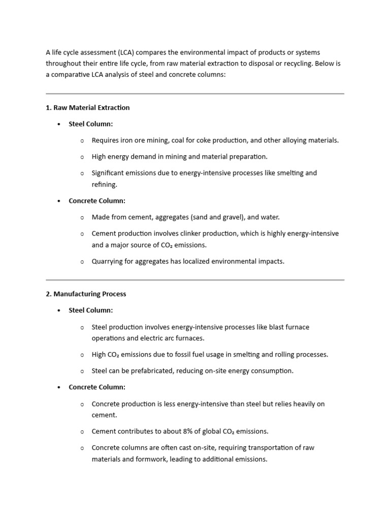 Life Cycle Assessment of Building Materials | PDF | Electric Vehicle ...