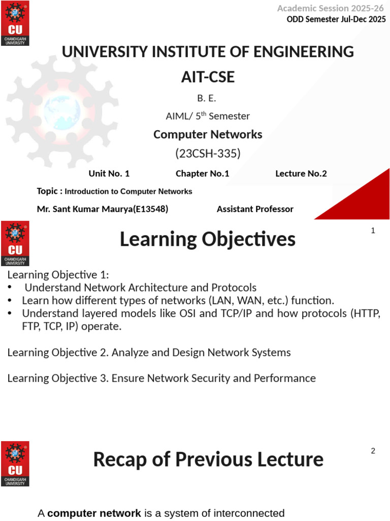 Introduction to Computer Networks | PDF | Computer Network | Network ...