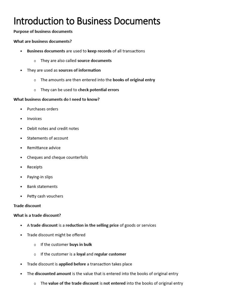 Essential Business Document Overview | PDF | Cheque | Payments