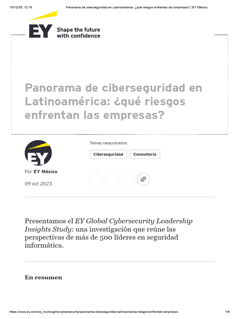 Riesgos de ciberseguridad en Latinoamérica | PDF | La seguridad ...