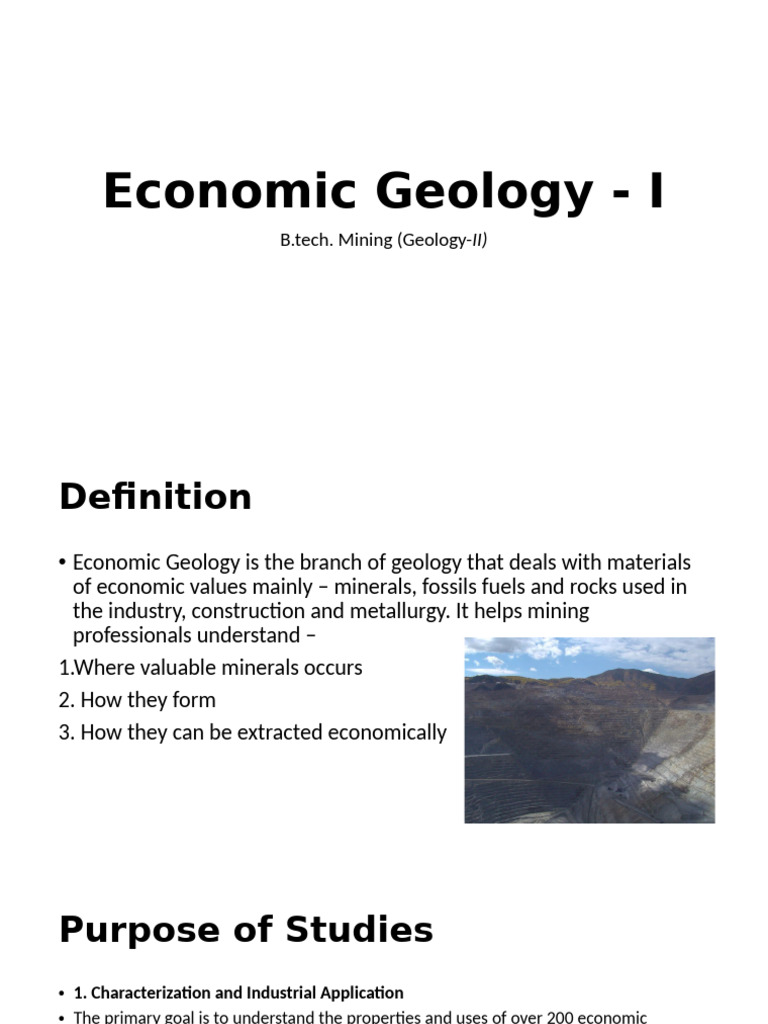 Economic Geology: Minerals and Resources | PDF | Ore | Mining