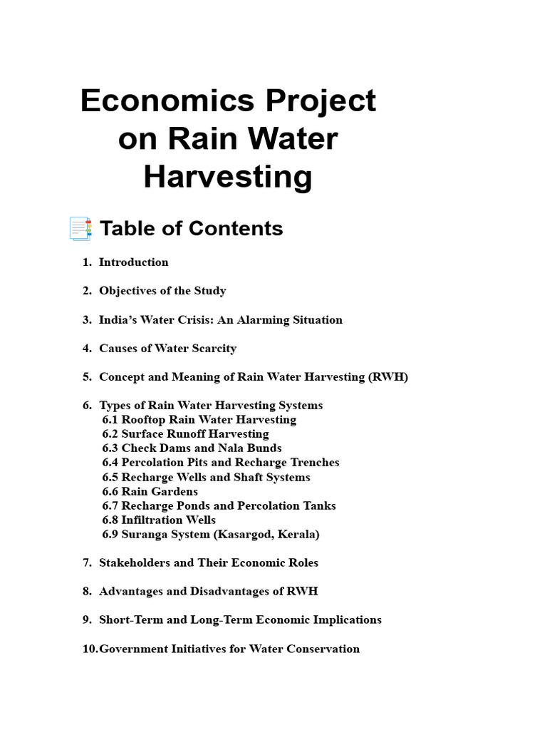 Rainwater Harvesting in India: Solutions | PDF | Water Scarcity ...