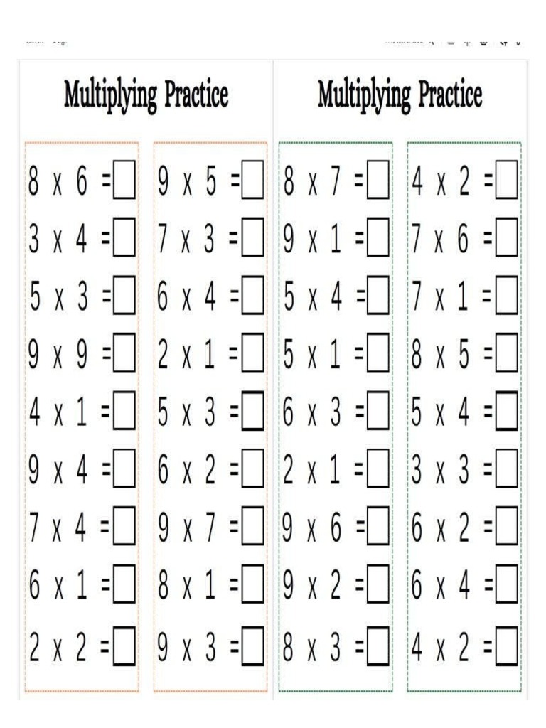 Multiplication | PDF