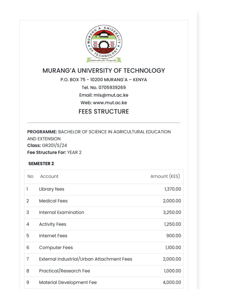 Murang'a University of Technology | PDF
