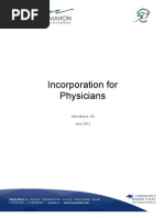 Incorporation for Physicians in British Columbia Canada