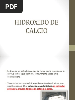 Hidroxido De Calcio Calcio Ph