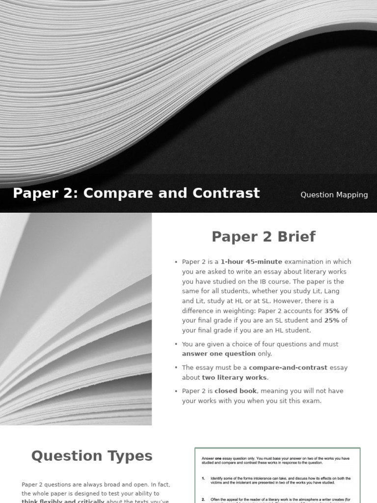 IB Paper 2: Compare and Contrast Guide | PDF | Methodology | Essays
