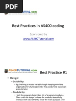 Best Practices in AS400 Coding