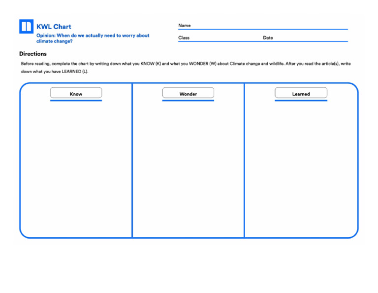 KWL Chart | PDF