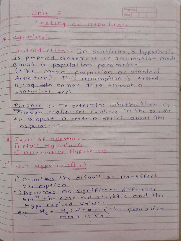 Statistics Unit 5 | PDF